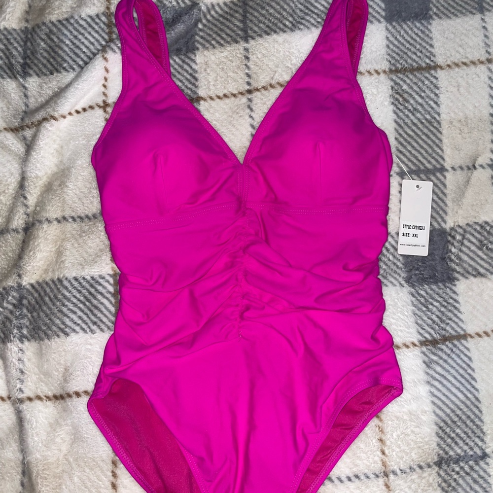 Stylish Pink One-Piece Swimsuit
